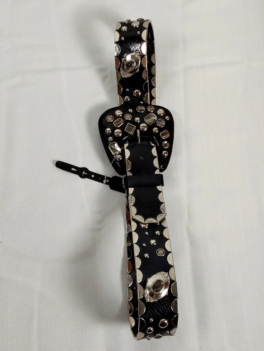 Studded Black Western Buckle Belt
